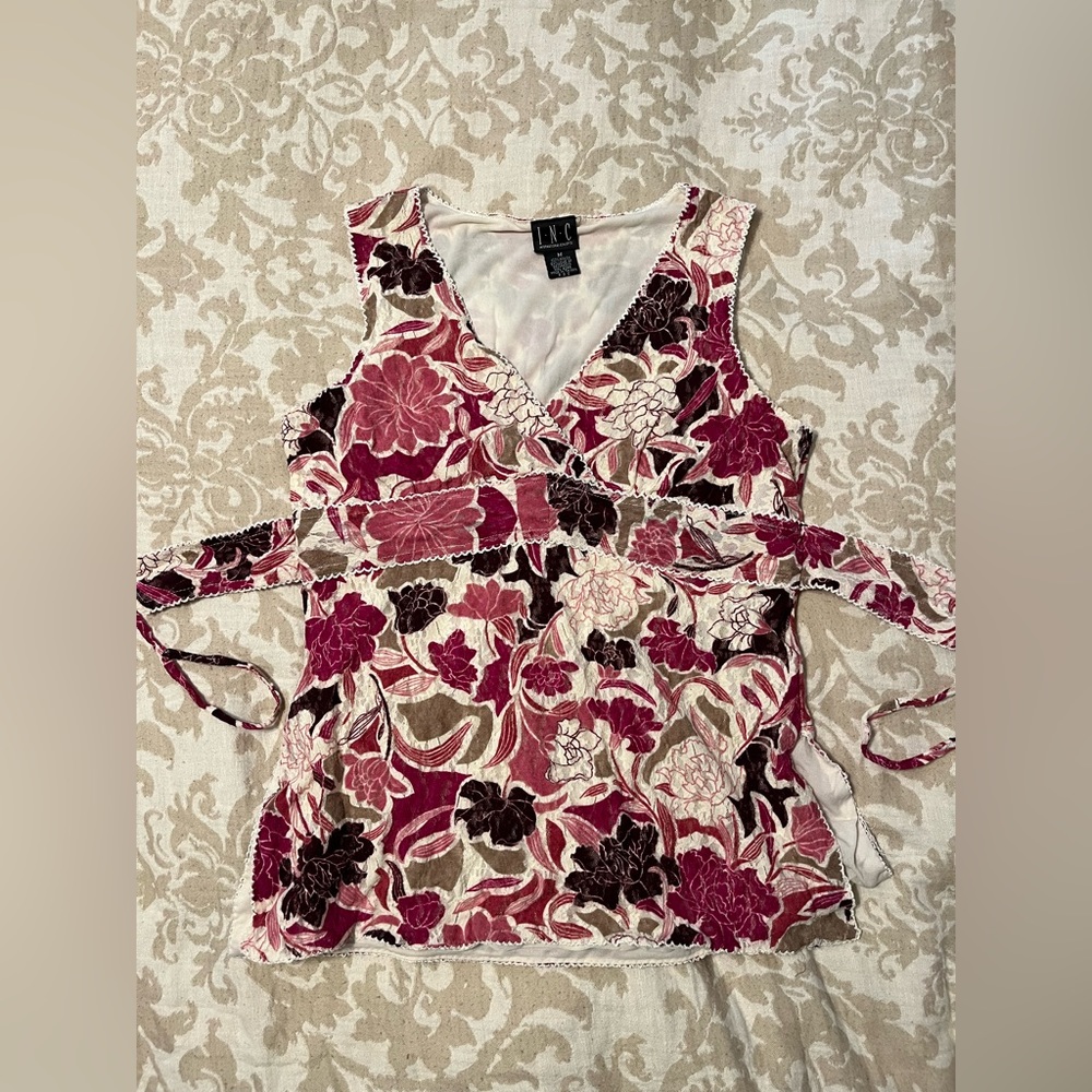 INC Sleeveless Floral Lace Top